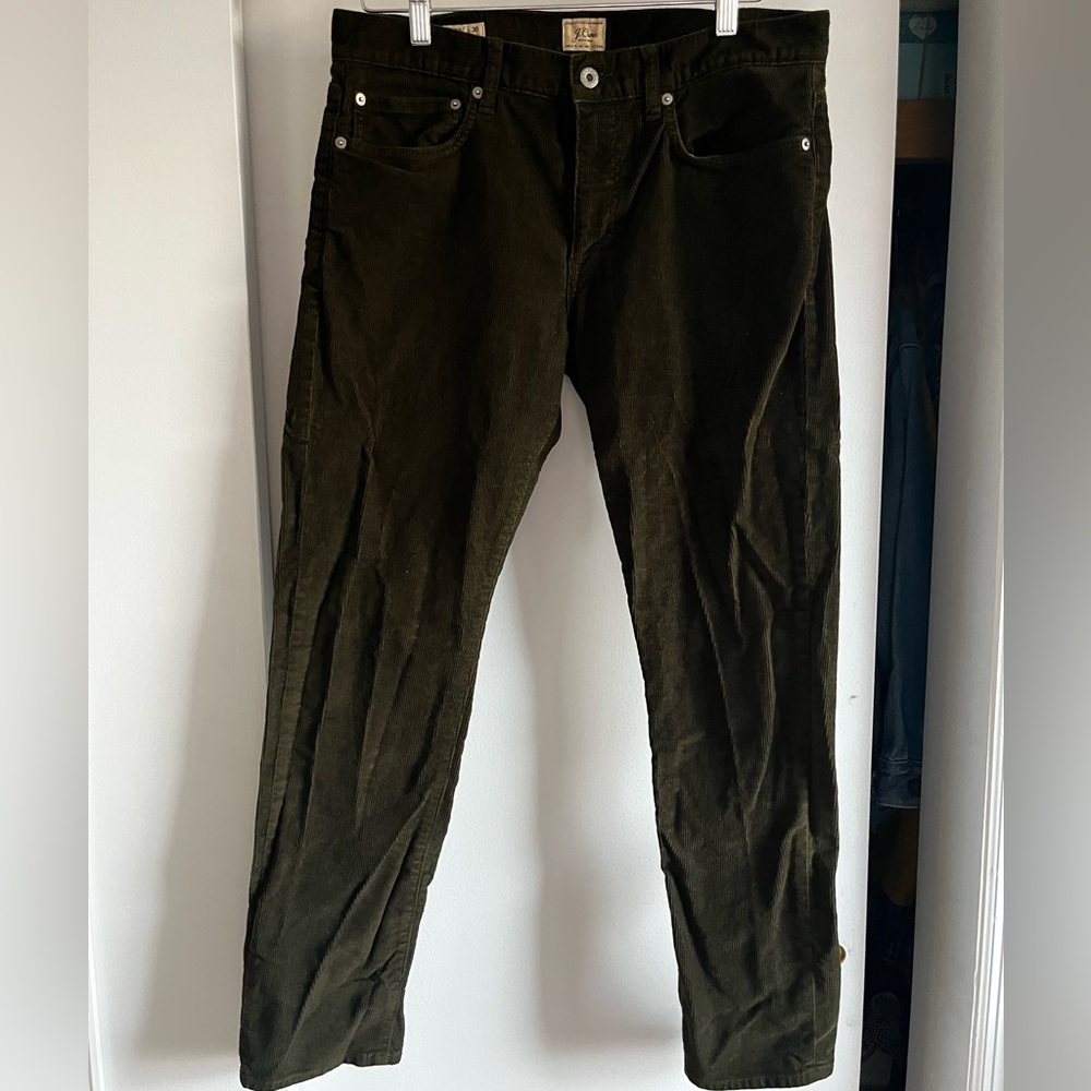 J Crew dark greenn corduroy 484